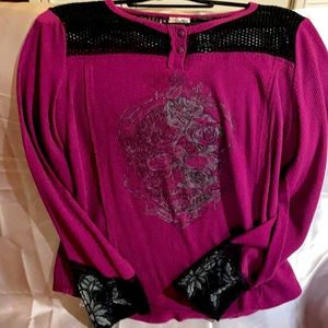 HD long sleeve skull top